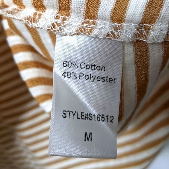 TALULAH Striped Oversized V-Neck Tee M - Picture 5 of 6